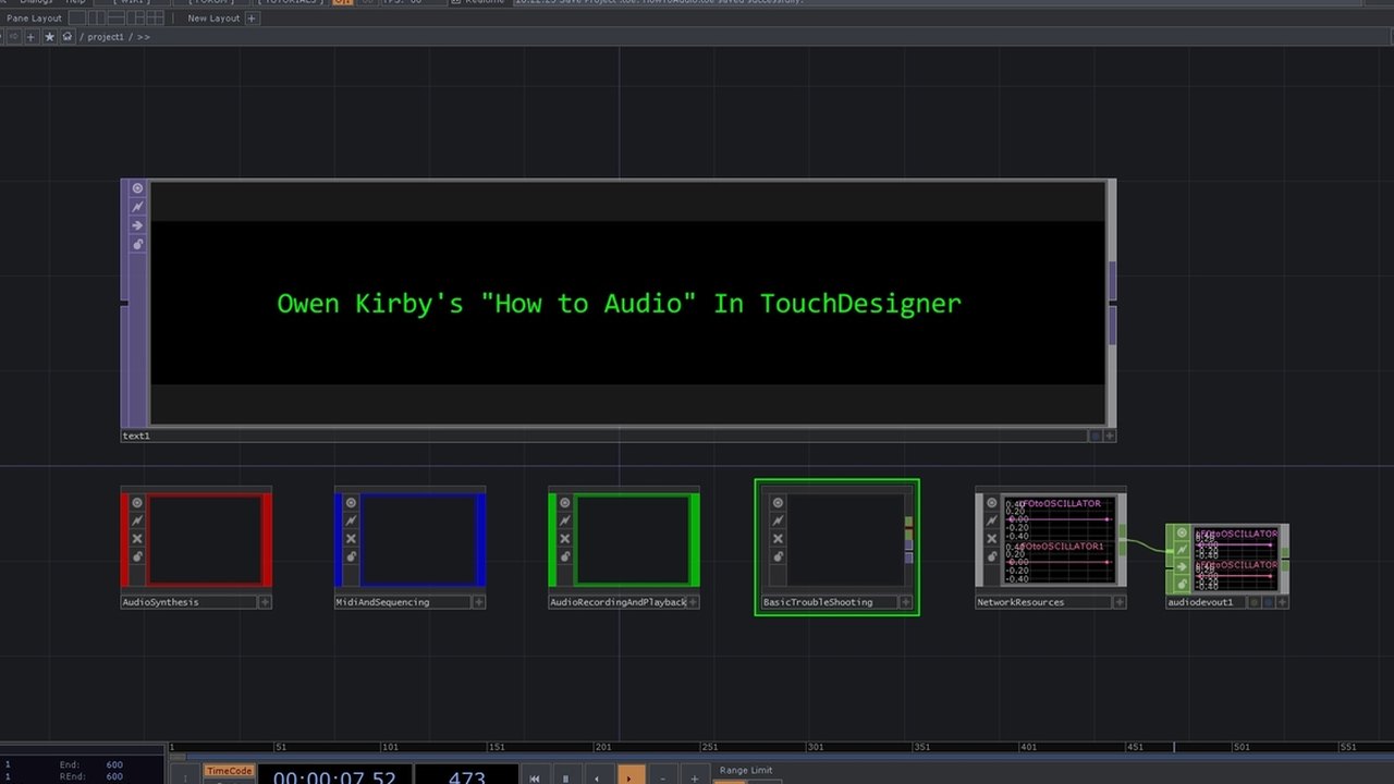 Free TouchDesigner Project: Audio Generation Techniques and Troubleshooting Guide (owenkirby)