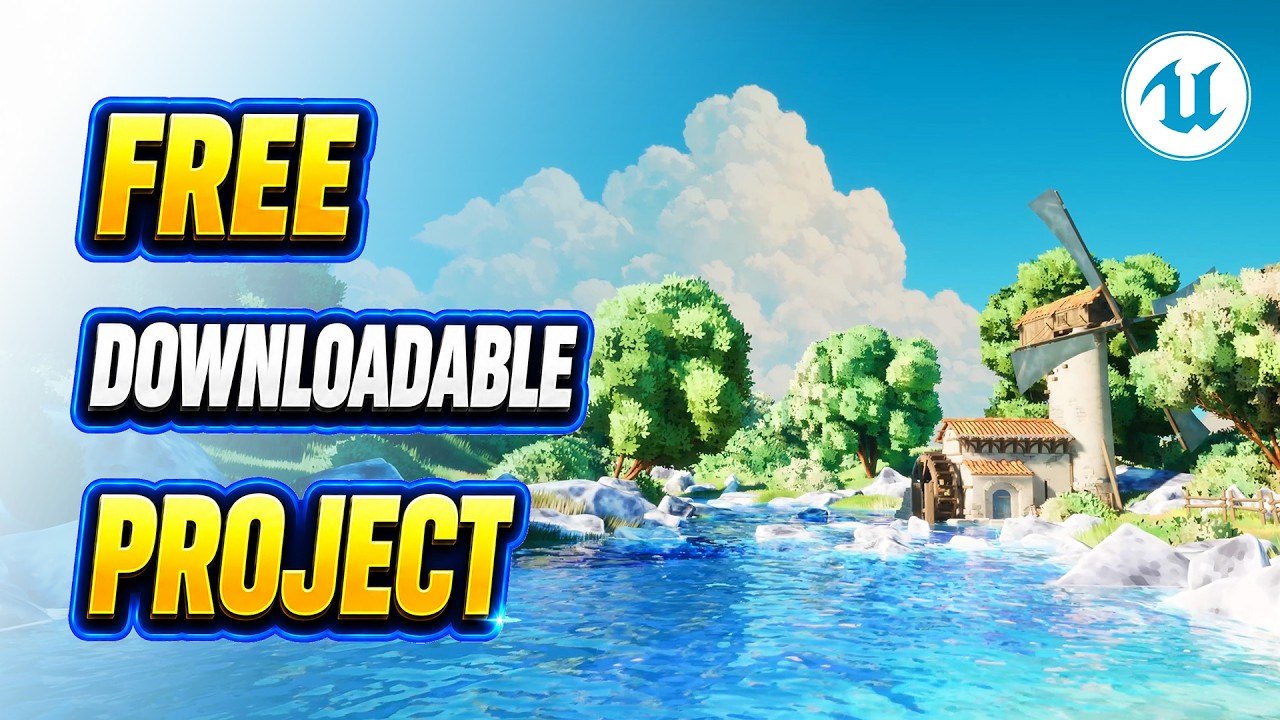 Free Unreal Engine 5 Stylized Watermill Scene (Let's Stylize)