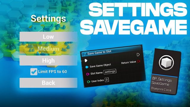 Free UE5 Blueprint Project: Settings Save Game (MelvinTang Games)