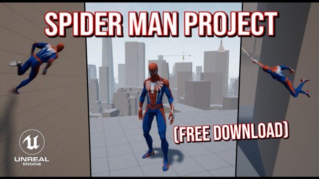 Free UE 4.23 Spider-Man Web Swinging Blueprint Project (Lewis Fiford)