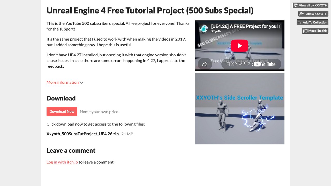 Free UE 4.26 Blueprint Tutorial Project (XXYOTH 500 Subs Special)