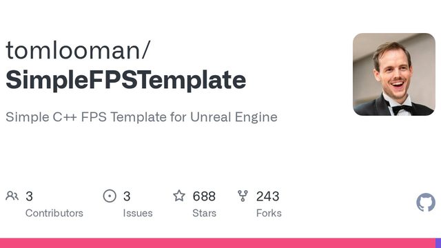Free Unreal Engine 5.2 Project: Simple C++ FPS Template (Tom Looman)