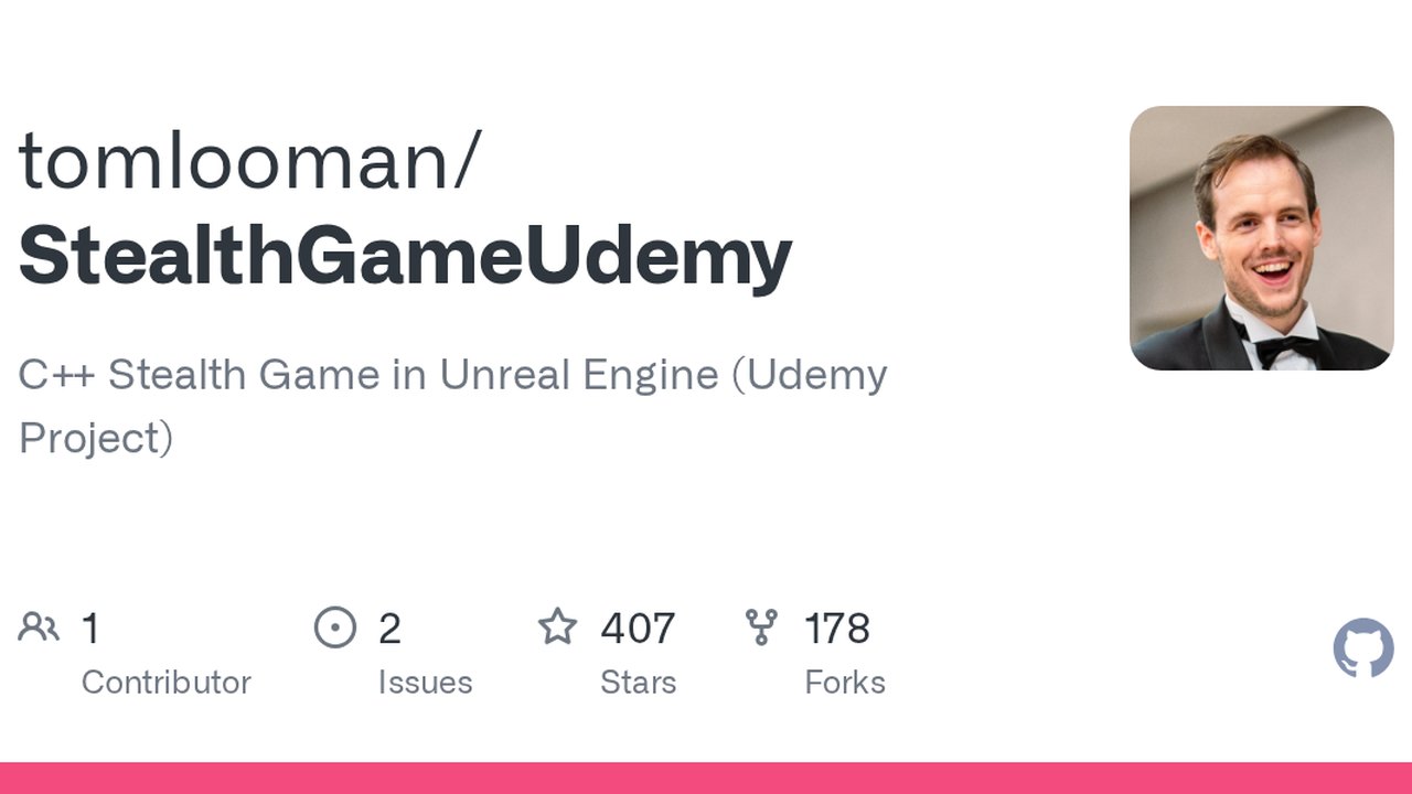 Free Unreal Engine 4.27 Project: C++ Stealth Game with AI Guard (Tom Looman)