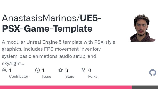 Free Unreal Engine 5.7 Project: PSX-Style First-Person Game Template (Anastasis Marinos)