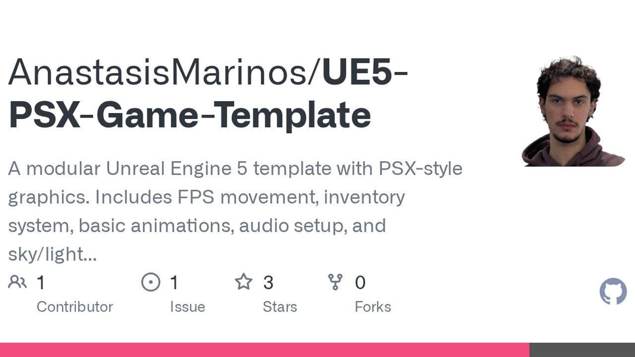 Free Unreal Engine 5.7 Project: PSX-Style First-Person Game Template (Anastasis Marinos)