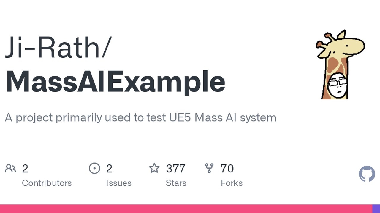 Free Unreal Engine 5.8 Project: Mass ECS AI Examples with State Tree and Smart Objects (JiRath)
