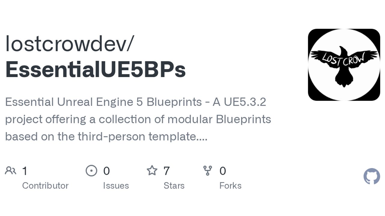 Free Unreal Engine 5.3 Project: Third-Person, First-Person and Over-Shoulder Camera Blueprints (lostcrowdev)