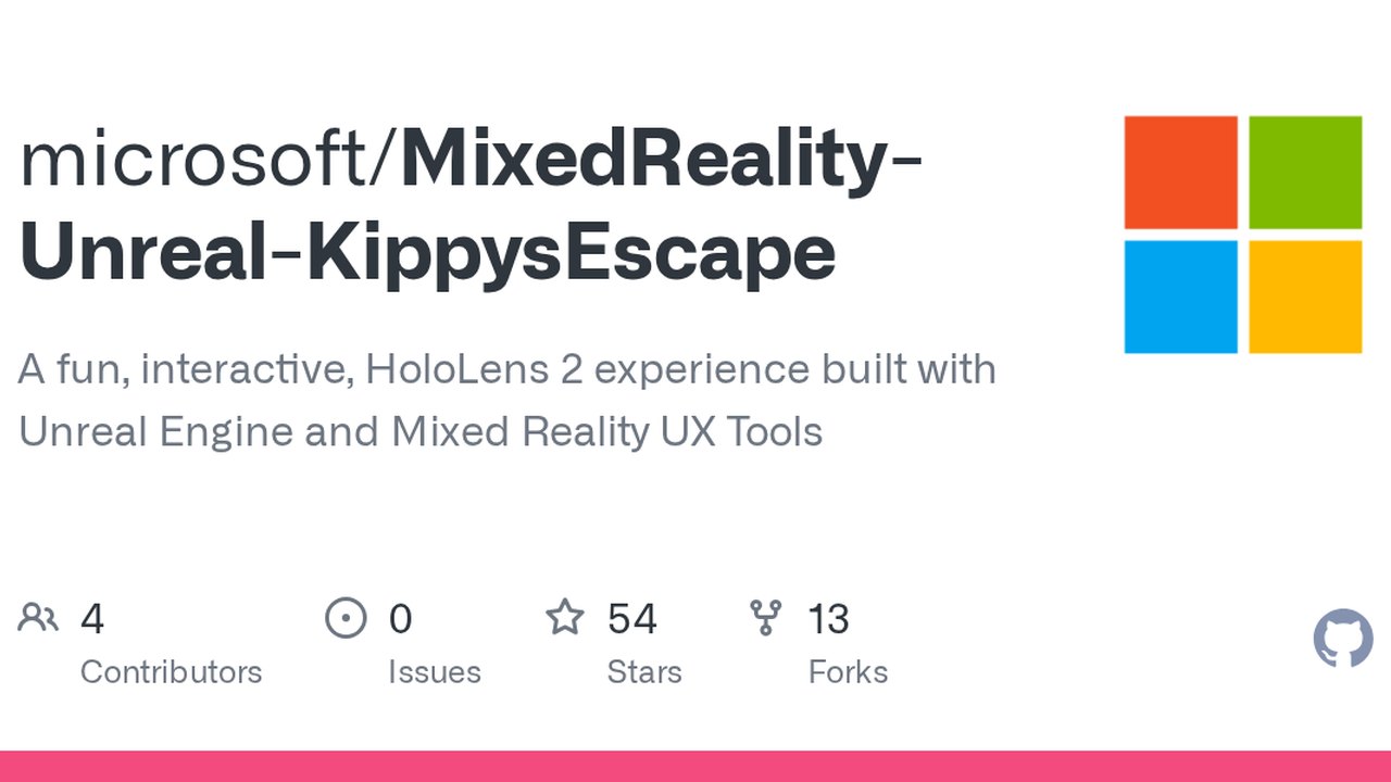 Free Unreal Engine 4.26 Project: Kippy's Escape HoloLens 2 Puzzle Game (Microsoft)