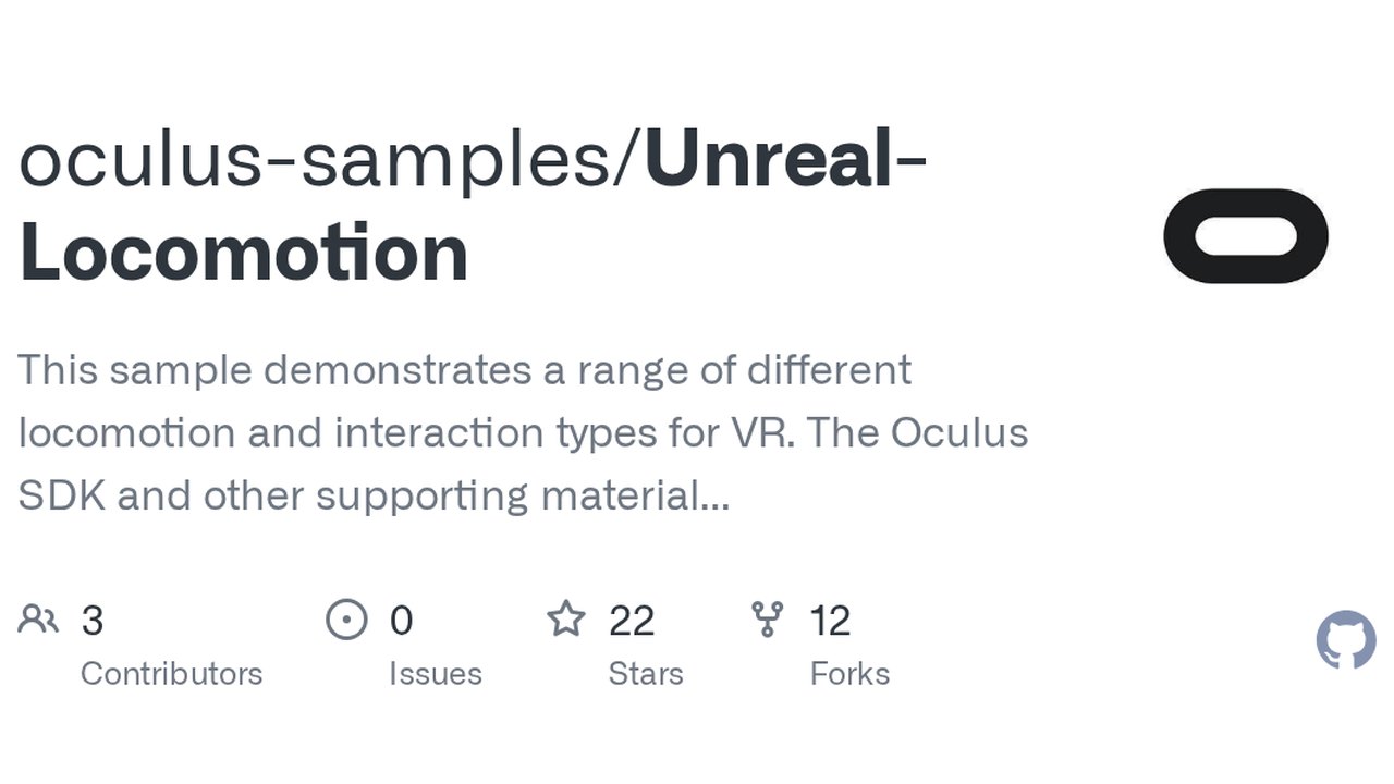 Free Unreal Engine 5.8 Project: VR Locomotion and Interaction Sample (Meta)