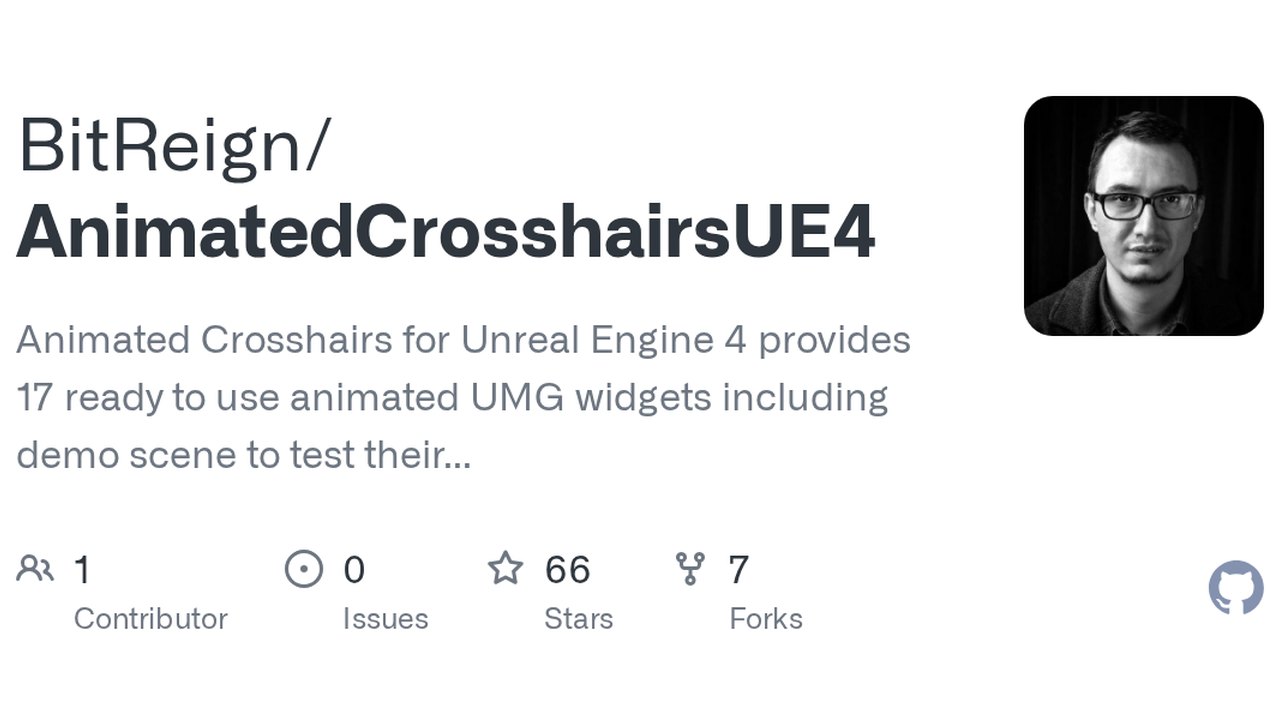 Free Unreal Engine 4.18 Project: 17 Animated UMG Crosshairs with Demo Scene (Volkan Şahin)