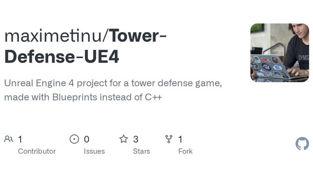 Free Unreal Engine 4.18 Project: Blueprint-Only Tower Defense Game (Metinu)