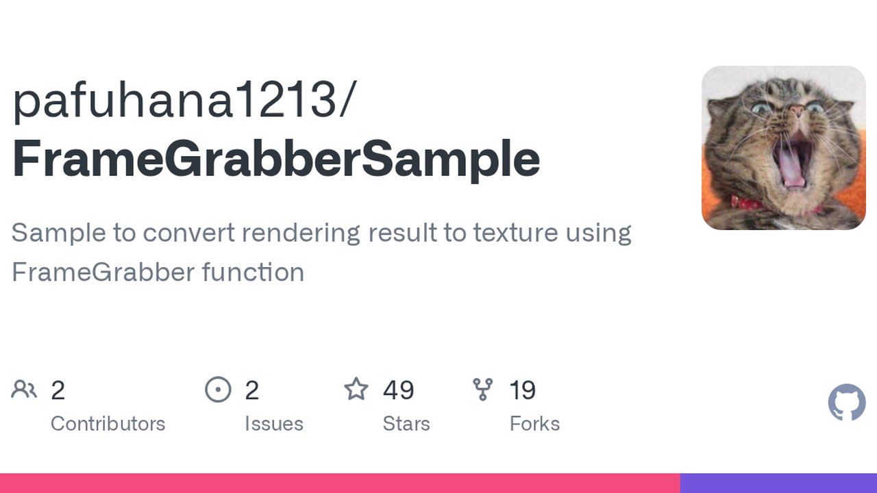 Free Unreal Engine 5.0 Project: Frame Grabber Render-to-Texture Sample (pafuhana1213)