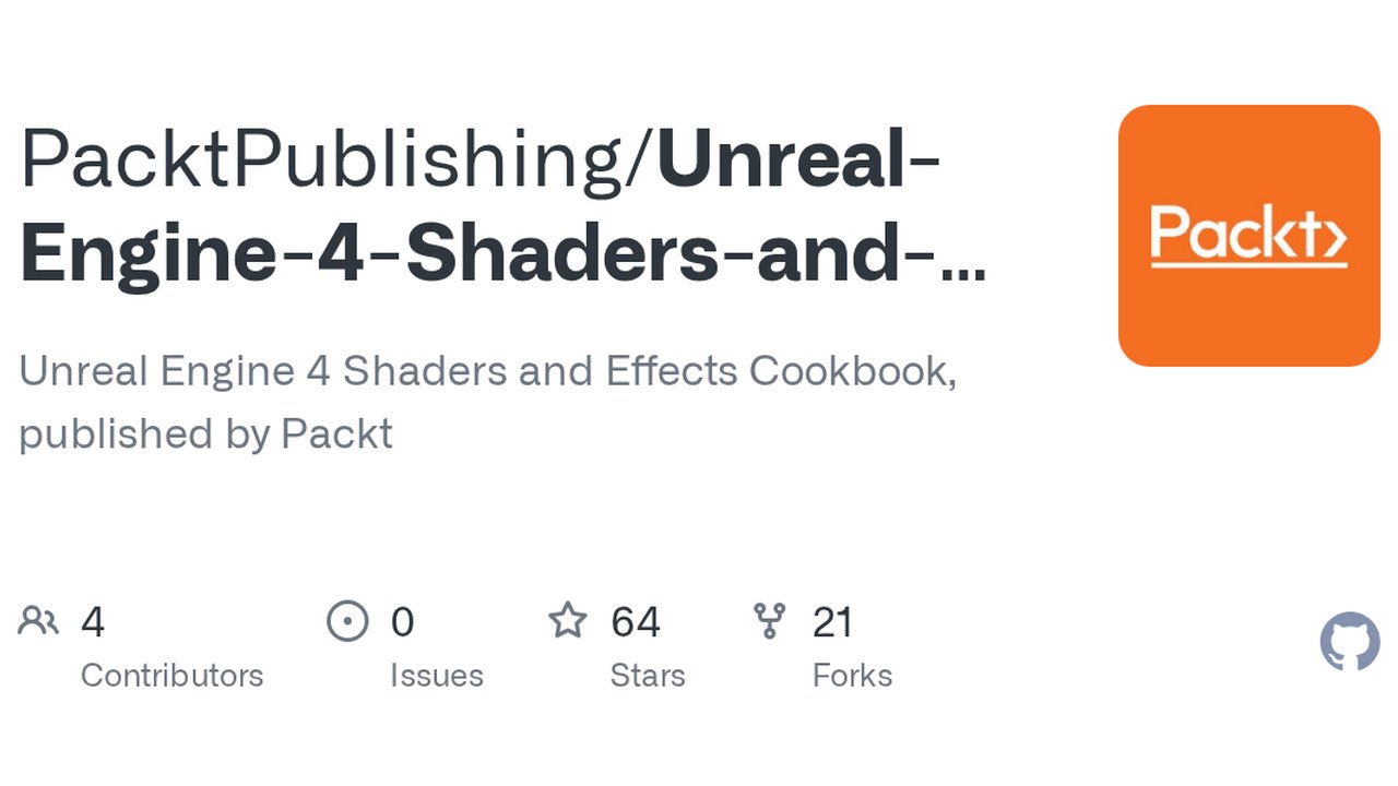 Free Unreal Engine 4.22 Project: Shaders and Effects Cookbook Recipe Maps (Packt)