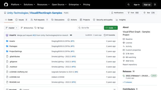 Free Unity 6 Project: Visual Effect Graph Samples HDRP (Unity)