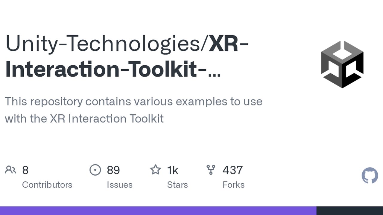 Free Unity 6 Project: XR Interaction Toolkit VR Examples (Unity)