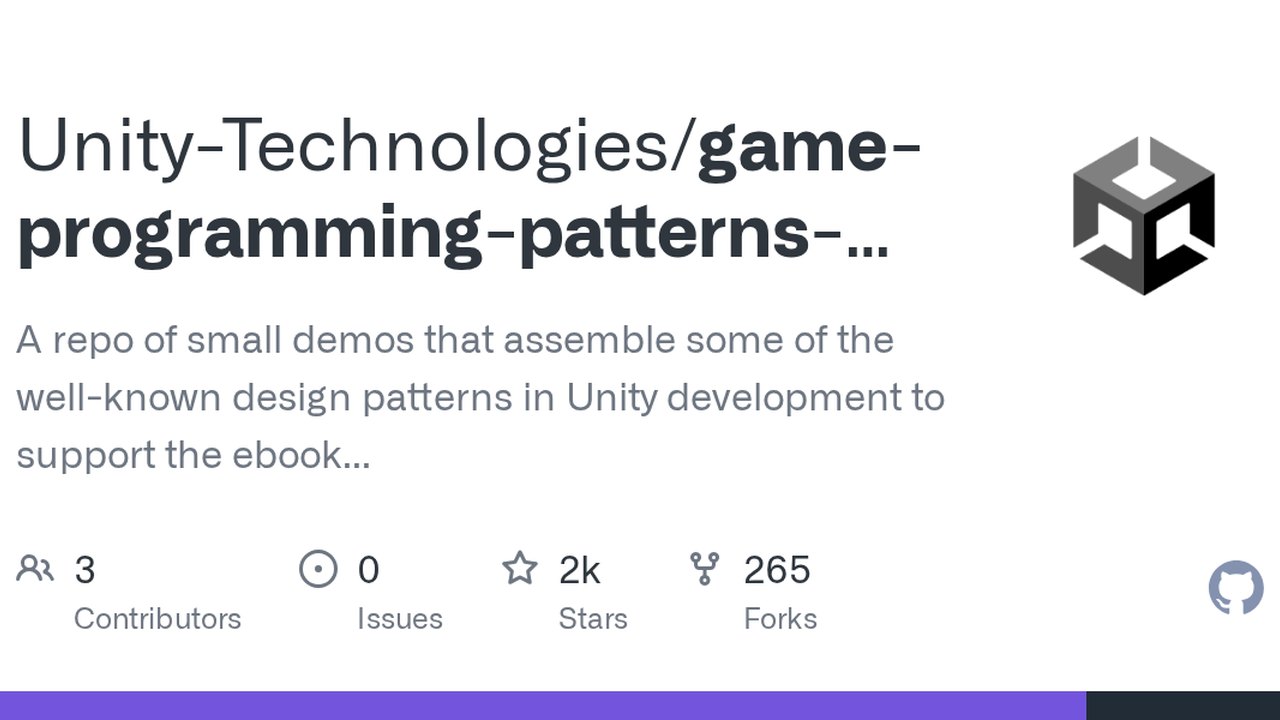 Free Unity 6 Project: Game Programming Patterns and SOLID Demos (Unity)