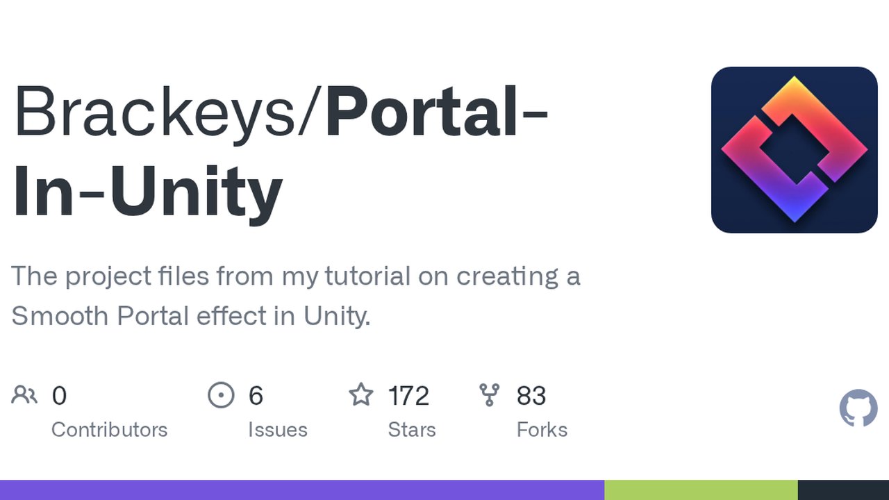 Free Unity 2017.3 Project: Smooth Portal Effect (Brackeys)
