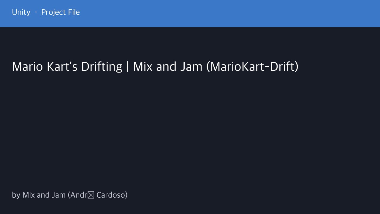 Free Unity 2019.1 Project: Mario Kart Drift Mechanic Recreation (Mix and Jam)