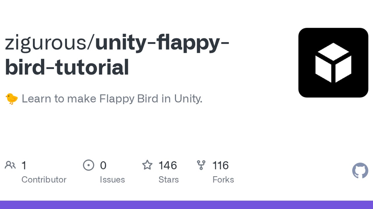 Free Unity 2019.4 Project: Flappy Bird Side-Scroller Tutorial (Zigurous)
