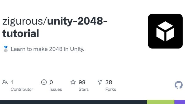 Free Unity 2021.3 Project: 2048 Sliding Tile Puzzle Tutorial (Zigurous)