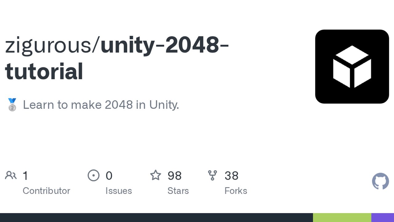 Free Unity 2021.3 Project: 2048 Sliding Tile Puzzle Tutorial (Zigurous)