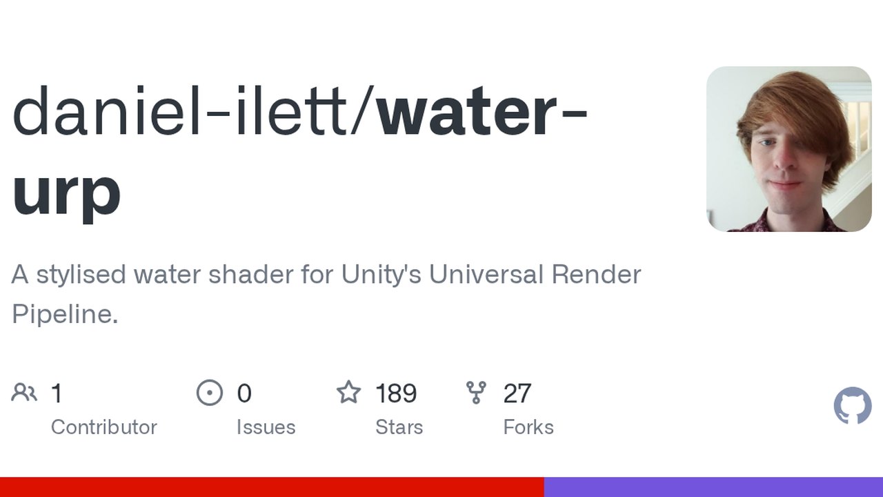 Free Unity 2019.3 Shader: Stylised Water Shader Graph for URP (Daniel Ilett)