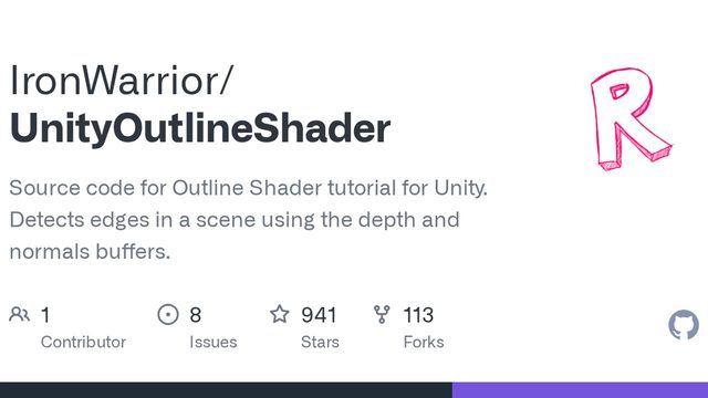 Free Unity 2018.3 Shader: Depth and Normals Outline Post Effect (Roystan)