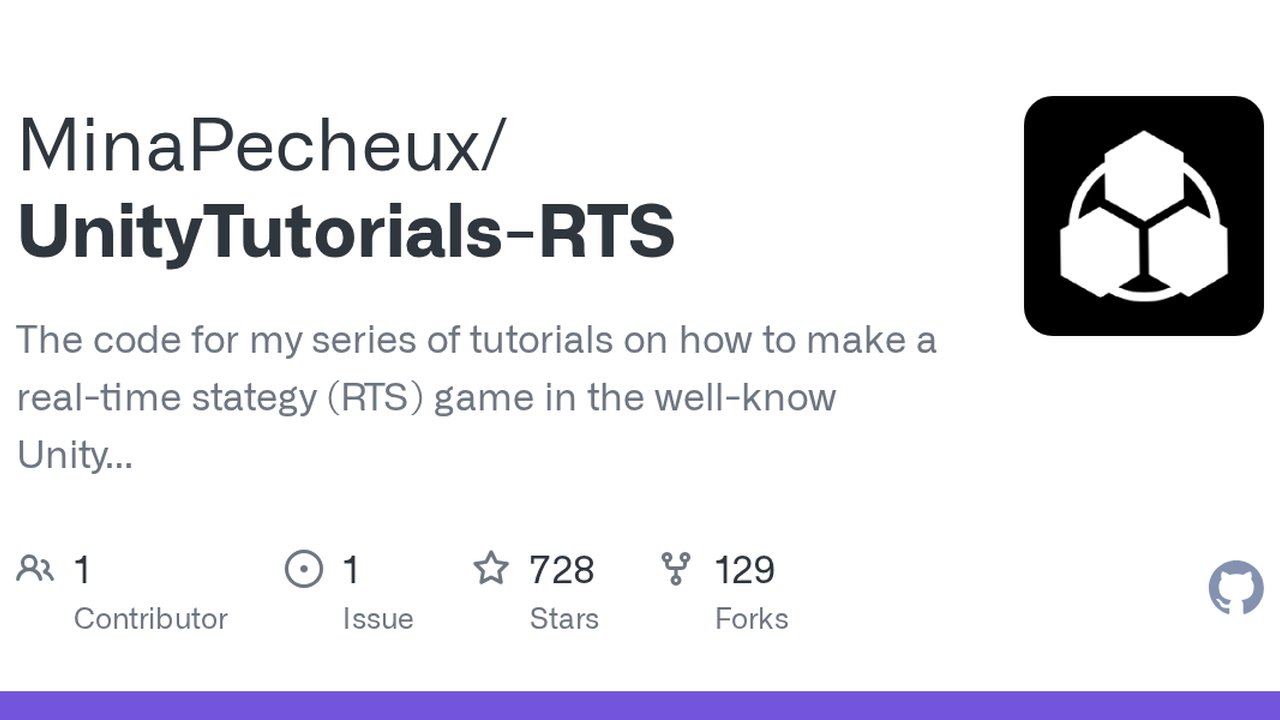 Free Unity 2020.3 Project: RTS Game Tutorial Series Code (Mina Pêcheux)