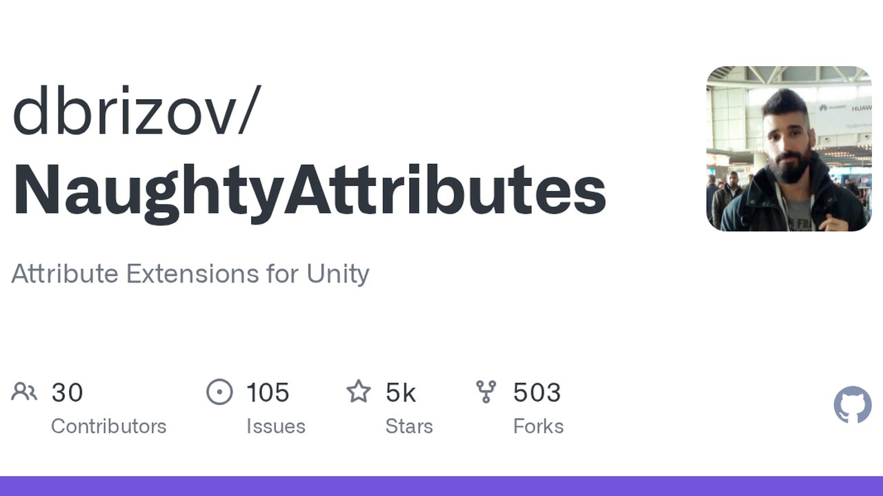 Free Unity 2022.3+ Editor Tool: NaughtyAttributes Inspector Attributes (dbrizov)