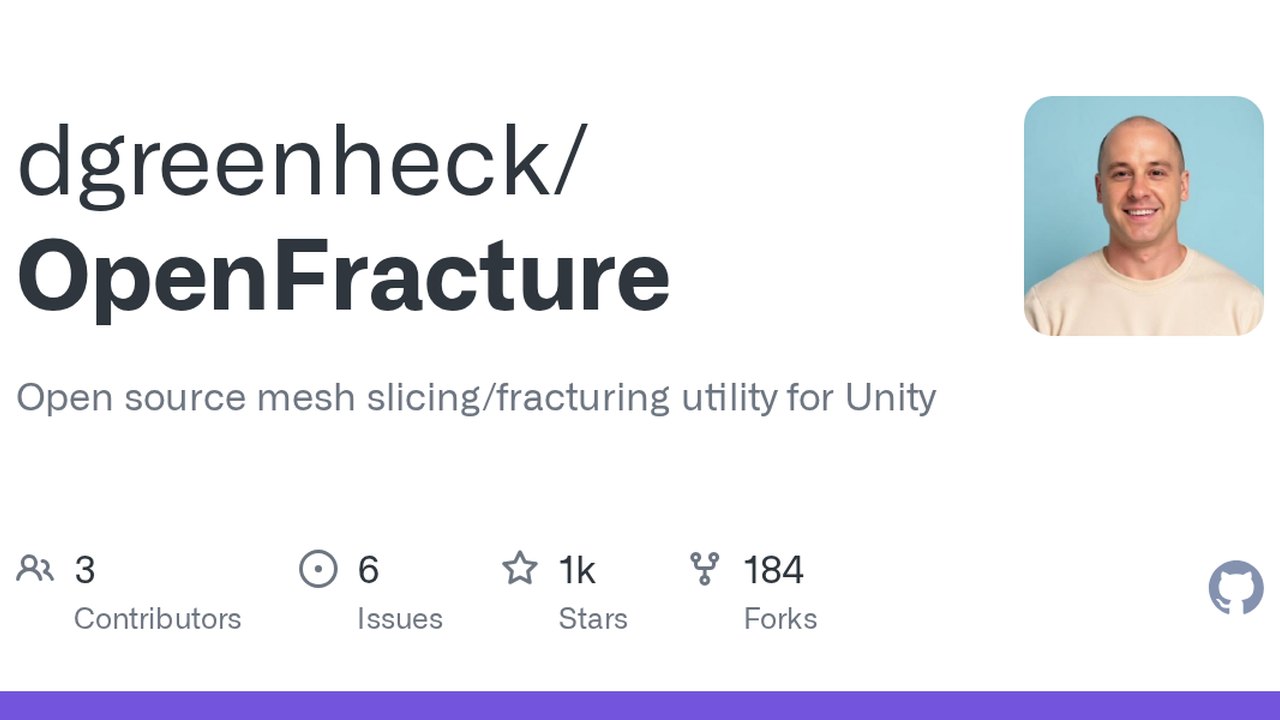 Free Unity 2021.1+ Tool: OpenFracture Mesh Fracturing and Slicing (Daniel Greenheck)
