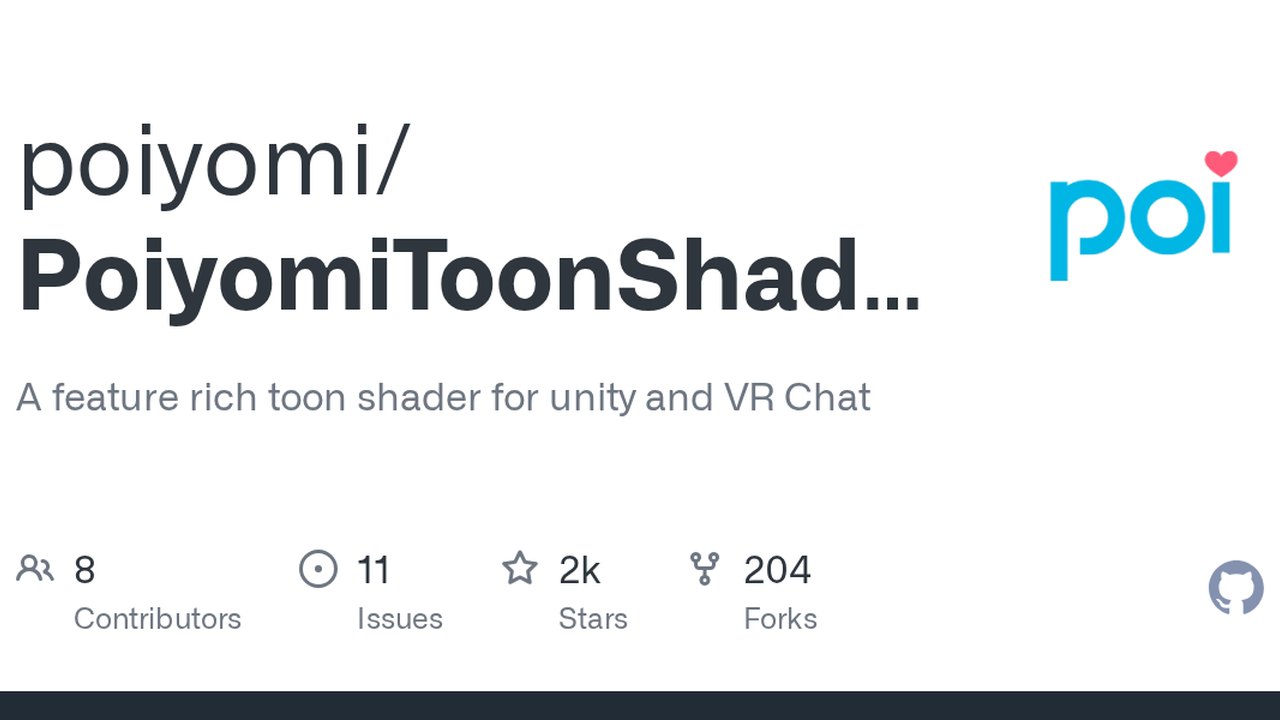 Free Unity 2021.3+ Shader: Poiyomi Toon Shader for VRChat Avatars (Poiyomi)