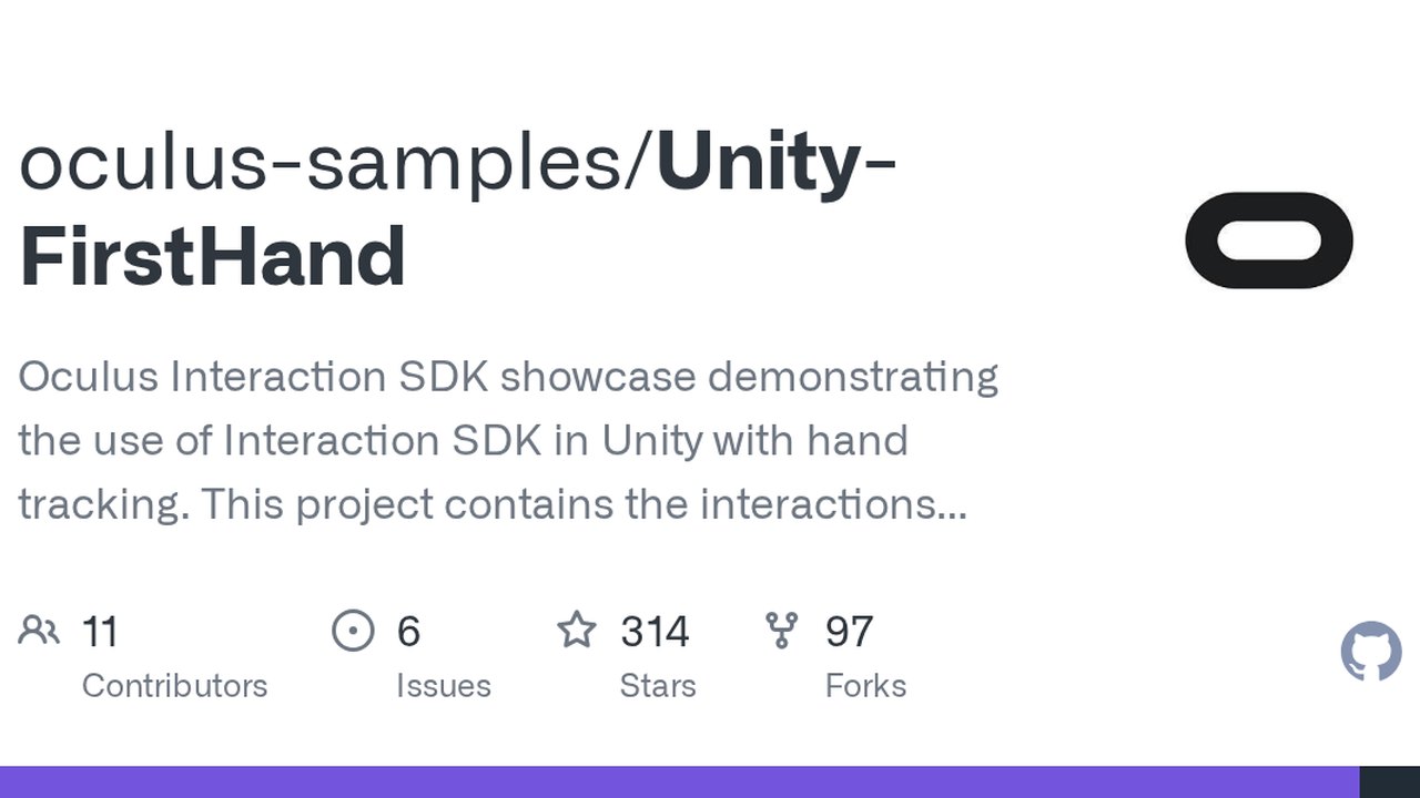 Free Unity 2022.3 Project: First Hand Quest Hand Tracking Game (Meta)
